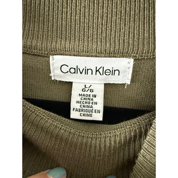 Green Sweater By Calvin Klein Size Large - Picture 6 of 9